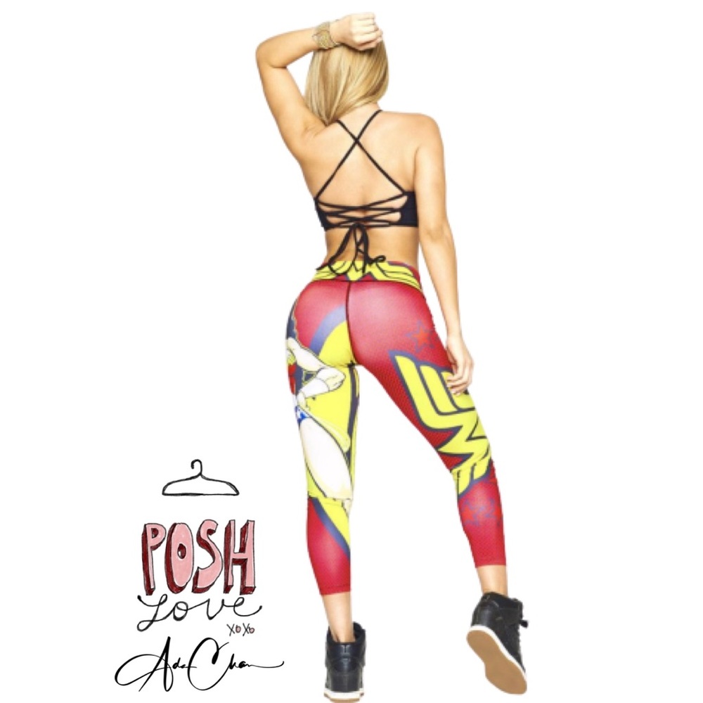 NWOT SuperFitBabes ‘Super W Babe’ leggings One sz